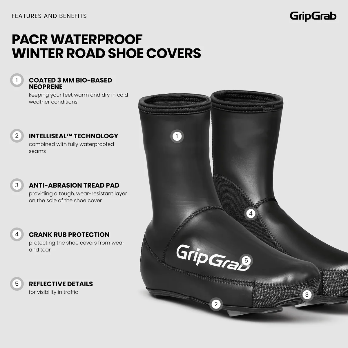 GripGrab PACR Waterproof Winter Road overschoenen zwart - Image 9