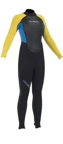 Gul Response Junior 3/2 mm Flatlock fullsuit wetsuit zwart/geel - Image 2