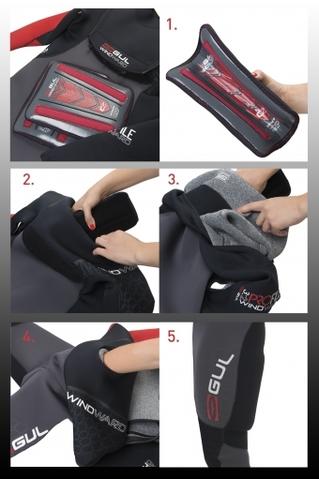 Gul Winward Hiking Pro Pads beschermers voor onder het wetsuit - Image 2