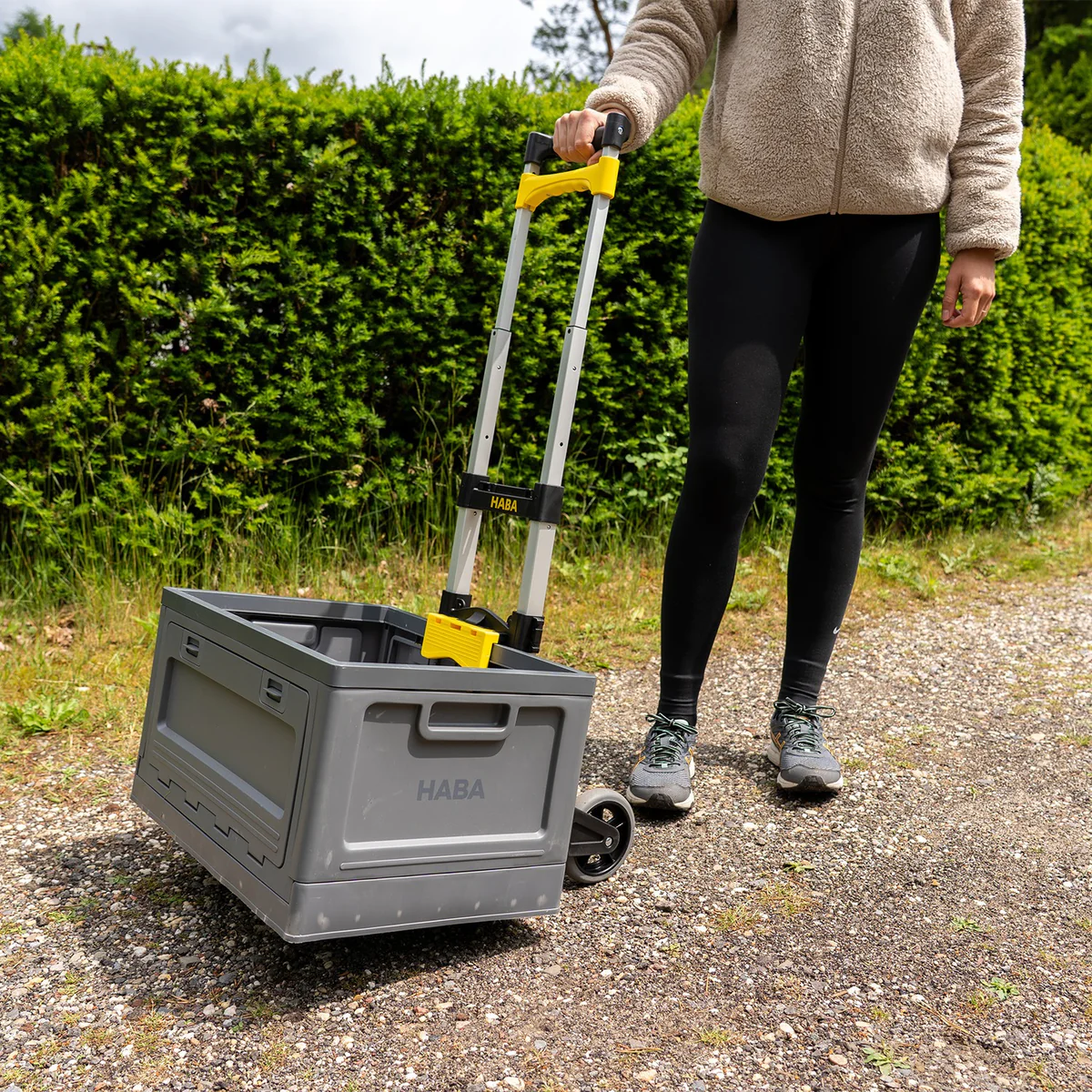 Haba ALU-Carry 65 Opvouwbare Steekwagen met Krat-fx - Zwart/Aluminium - Image 8
