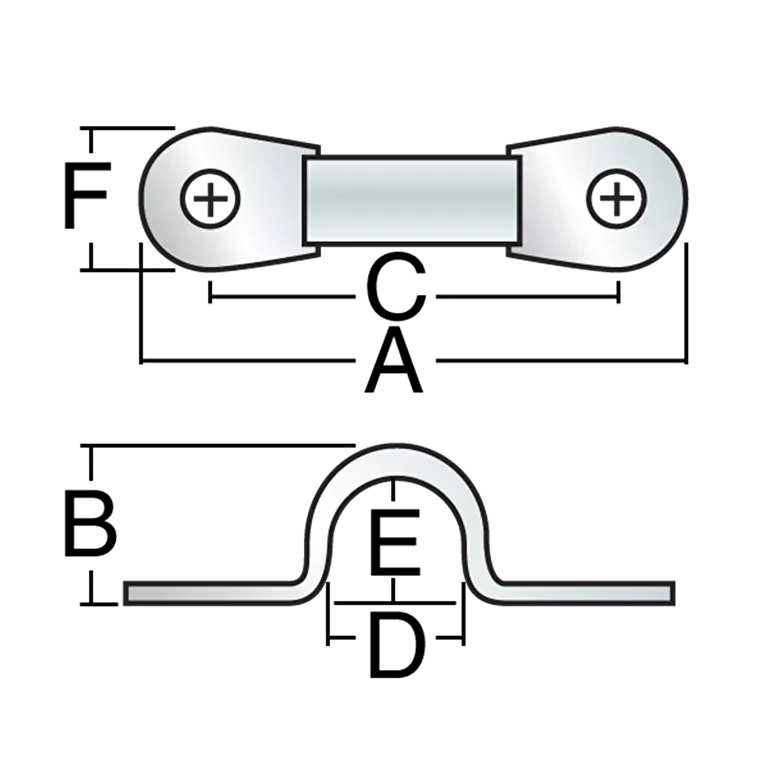 Harken 137 Pair Beugel RVS 38mm voor standaard klem 2 stuks - Image 2