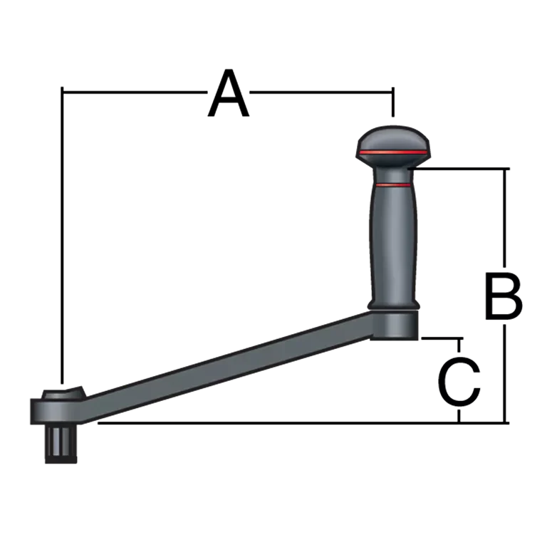 Harken B10AL Lierhendel 254mm aluminium lock - Image 2