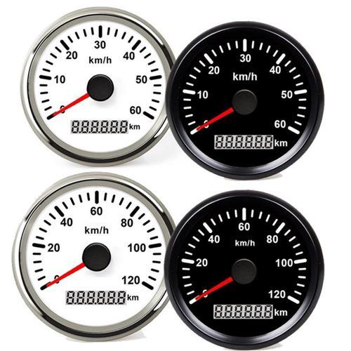 Hollex GPS Snelheidsmeter analoog 0-60km/h 12/24 Volt wit - Image 2