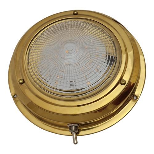 Hollex Plafonnière opbouw messing 165 mm 12 Volt warm wit LED - Image 2