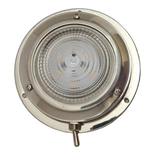 Hollex Plafonnière opbouw RVS 110 mm 12 Volt warm wit LED - Image 2