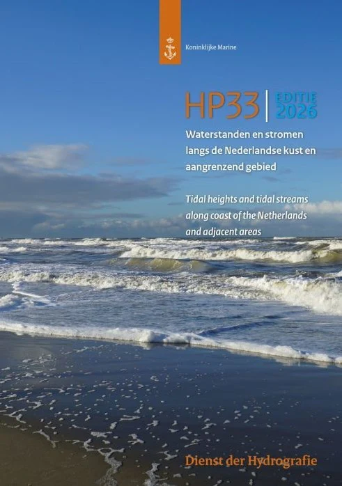 Hydrografische Kaart HP33 waterstanden en stromen 2026