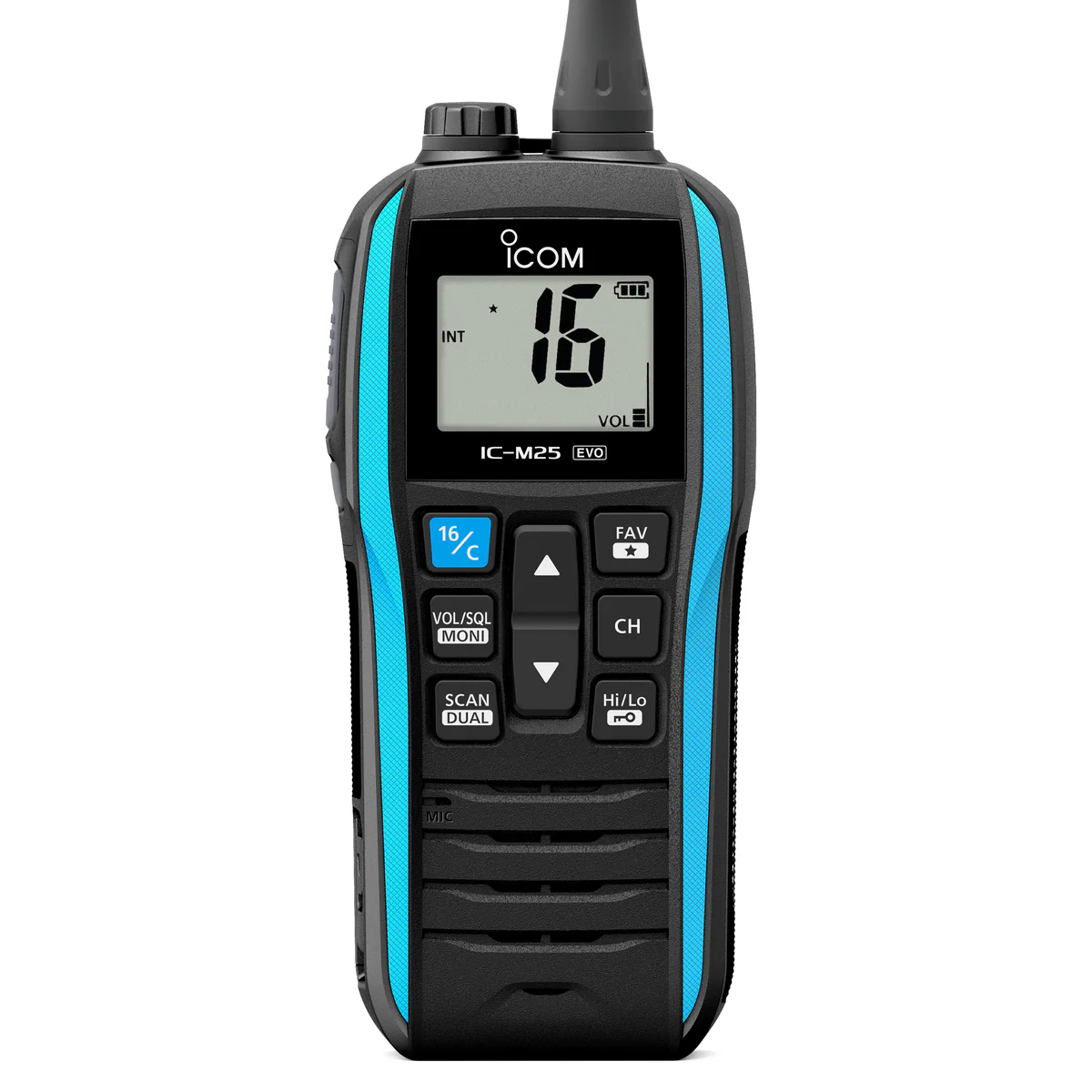 Icom IC-M25EURO EVO handmarifoon met ATIS VDES-gereed zwart/blauw - Image 2