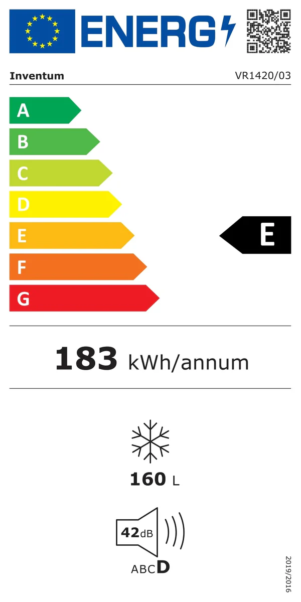 Inventum VR1420W kastmodel vriezer, 142 cm hoog - Image 7
