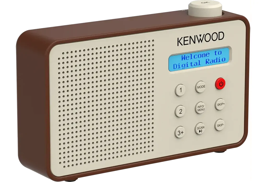 Kenwood CR-M25DAB-T Compacte radio FM/DAB/BT/ASA, 2000 mAH accu bruin