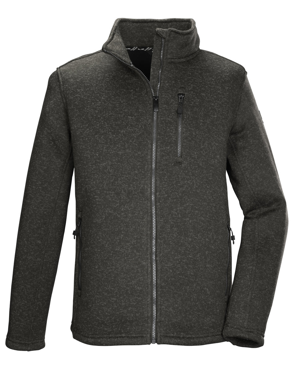 Killtec KOW 73 Gebreid Fleece Vest Heren - Groen/Antraciet