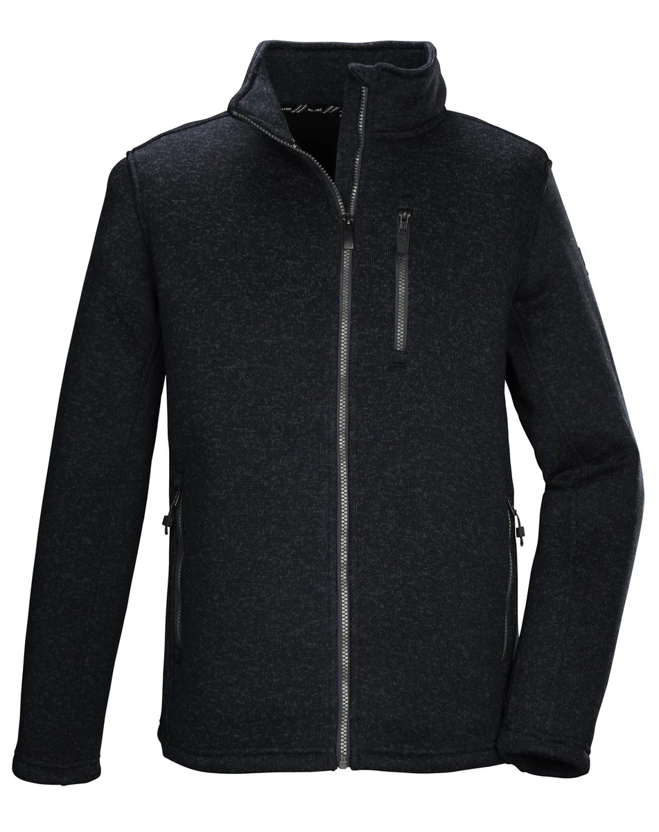 Killtec KOW 73 Gebreid Fleece Vest Heren - Zwart/Blauw