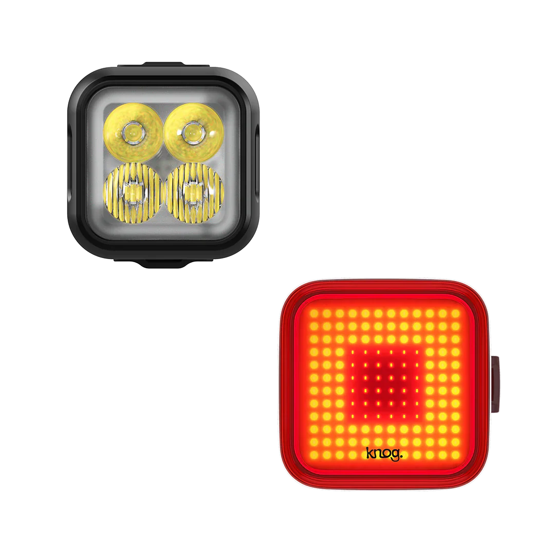 Knog Blinder Pro 900 + Blinder Square Rear Twinpack fietsverlichting set - Image 2