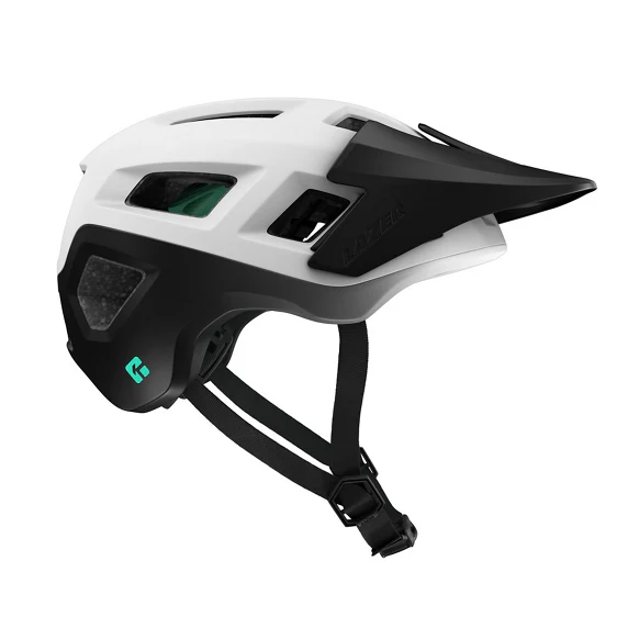 Lazer Coyote KinetiCore MTB fietshelm met magneetsluiting wit/zwart