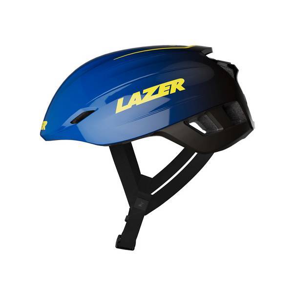 Lazer Z1 KinetiCore race fietshelm Aeroshell blauw/geel - Image 2