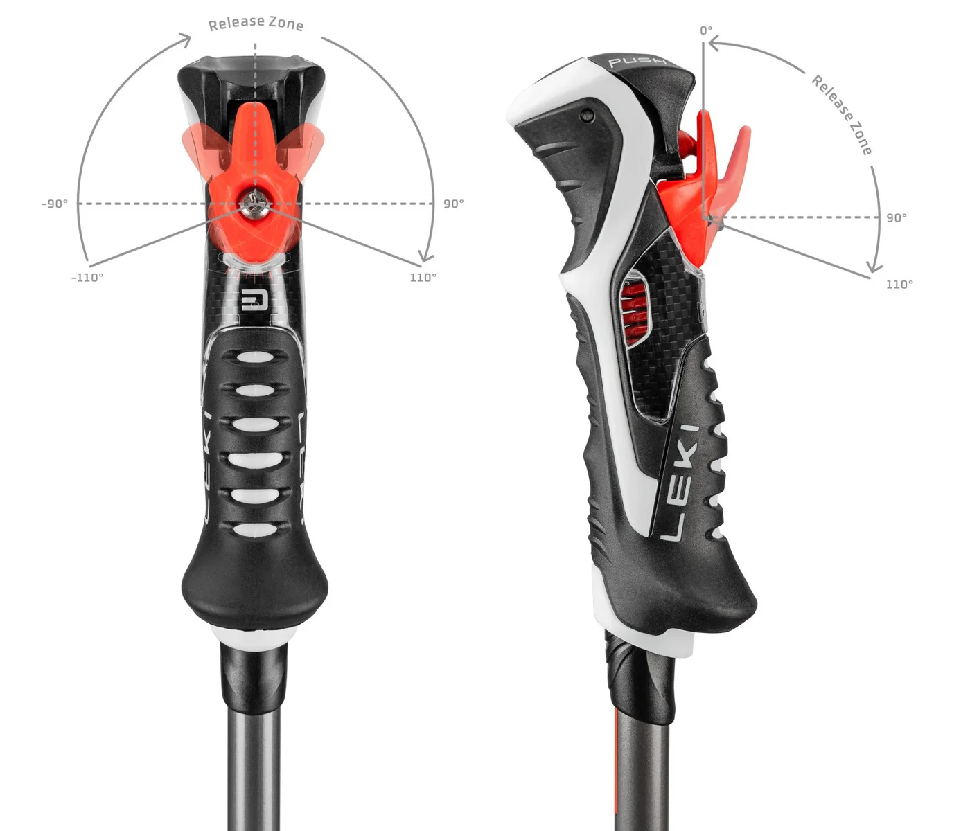 LEKI Carbon 14 3D skistokken zwart/grijs/rood - Image 4