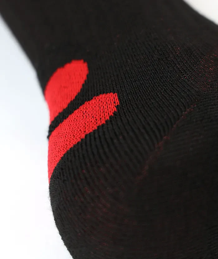 Lenz Heat Socks 4.1 Toe cap verwarmde skisokken zwart/rood - Image 4
