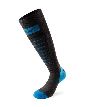 Lenz Skiing 1.0 skisokken grijs/blauw