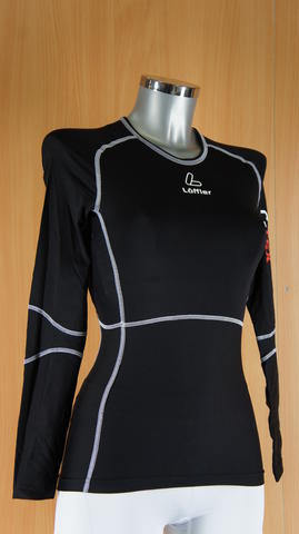 Loffler C-Tex Compressie Shirt Lange Mouw Dames - Zwart