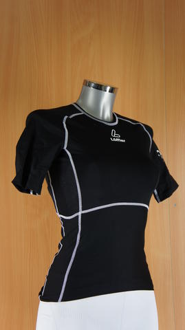 Loffler C-Tex Compressie Shirt Korte Mouw Dames - Zwart