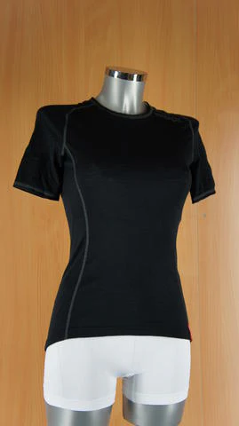 Loffler Thermoshirt Korte Mouw Thermoshirt Korte Mouwen Marinowol Dames - Zwart - Image 2