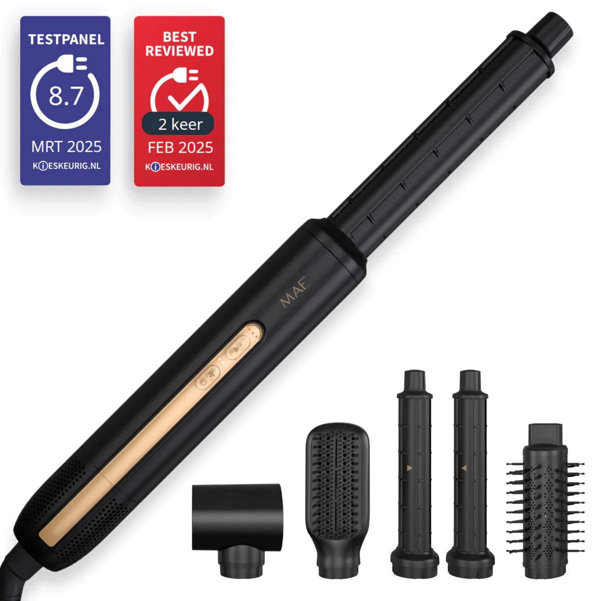 MAE Airstyler II haarstyler zwart