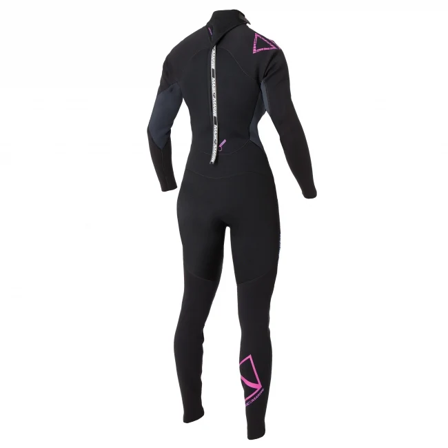 Magic Marine Brand fullsuit 5/4 dames wetsuit zwart/roze - Image 2