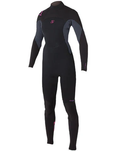 Magic Marine Brand fullsuit 5/4 dames wetsuit zwart/roze - Image 4