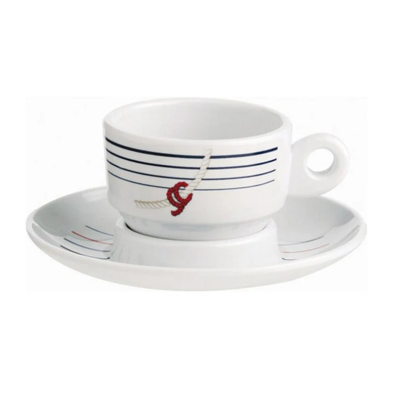 Marine Business Scheepsservies Cannes Espresso kop en schotel set 6 stuks