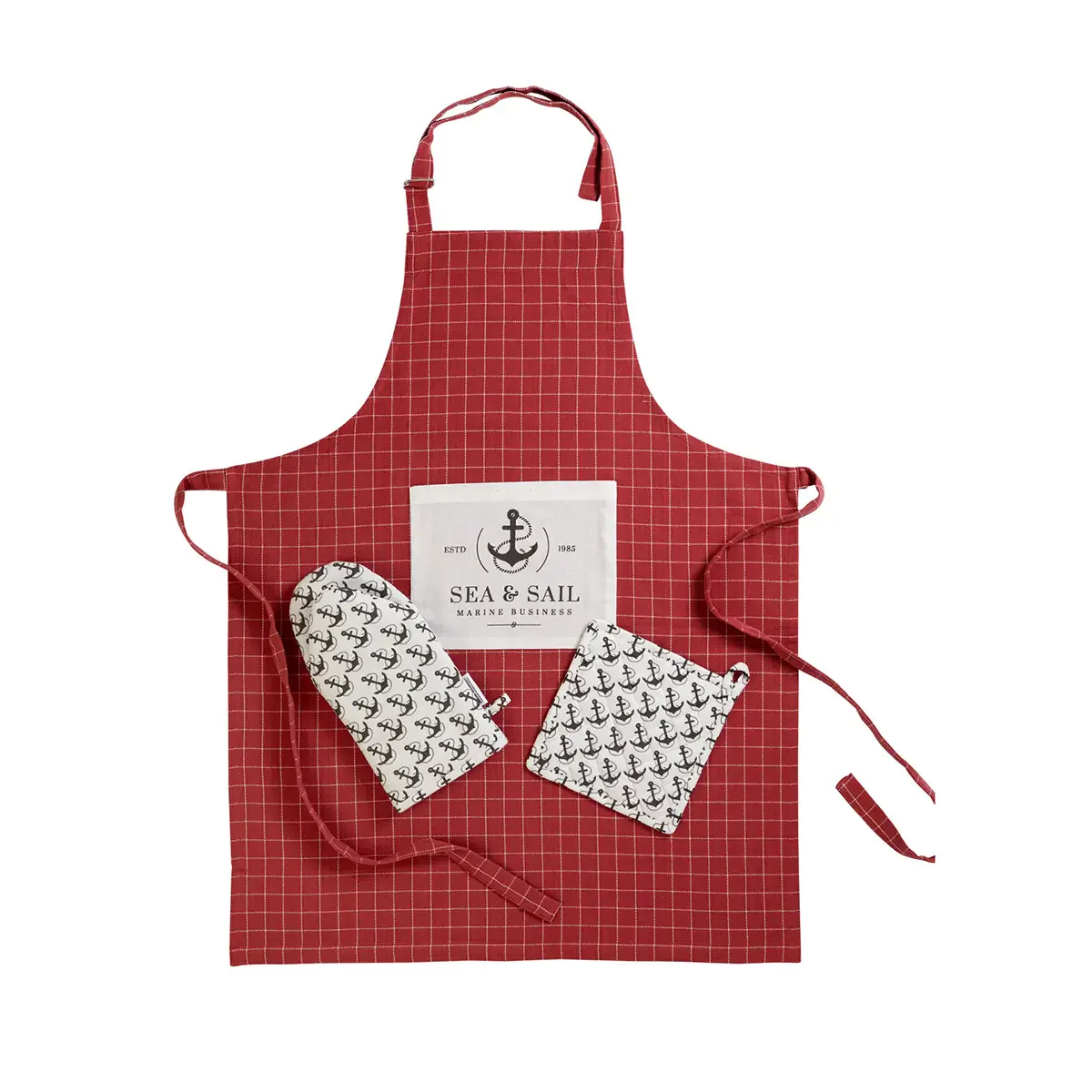 Marine Business Vitamin Sea Keukenshort Set - Rood/Wit
