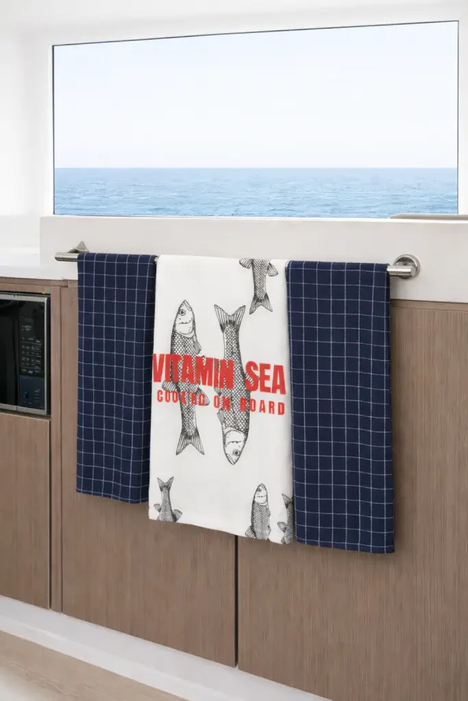 Marine Business Vitamin Sea Theedoeken 70x50 cm - Blauw/Wit (set van 3) - Image 4