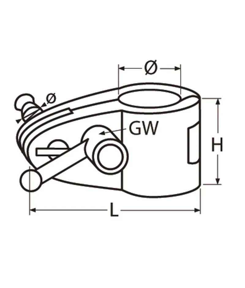 Marinetech 814048422 Buiskap Scharnier Middenstuk met Knevel 22mm - Image 2