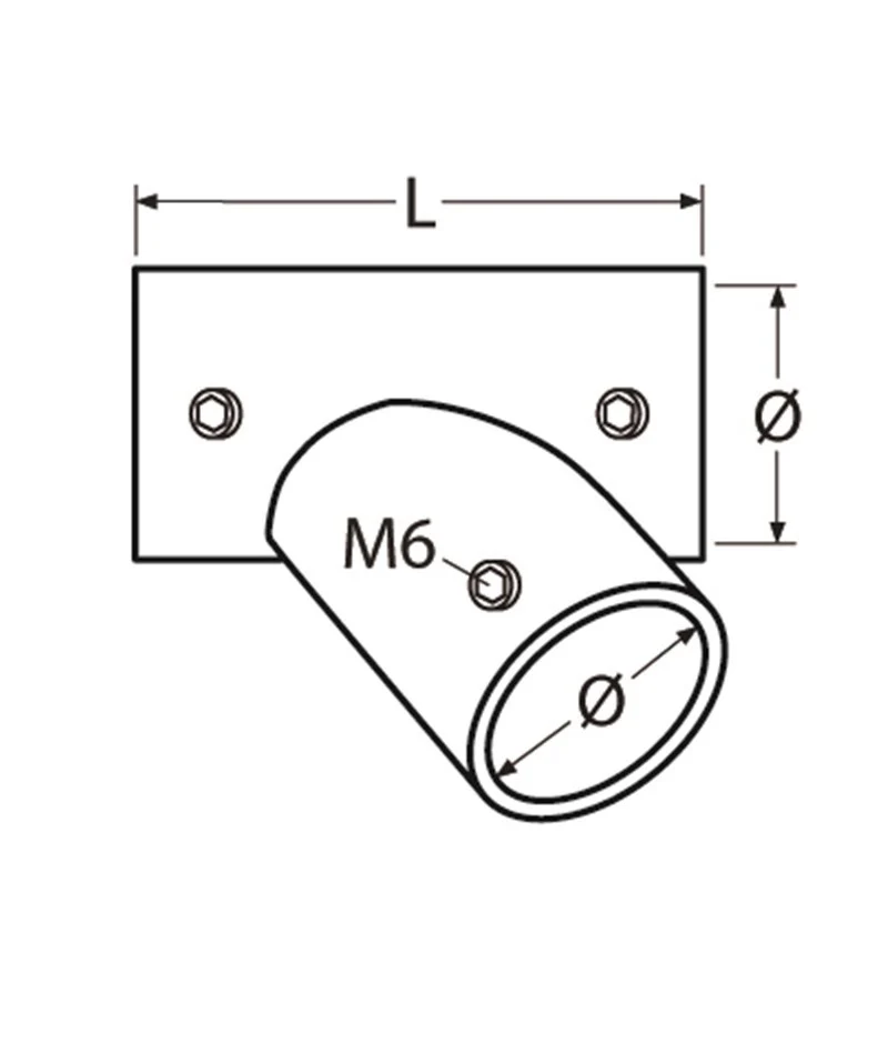 Marinetech 82064R25 Railing T-Connector 60° 25mm Rechts - Image 2