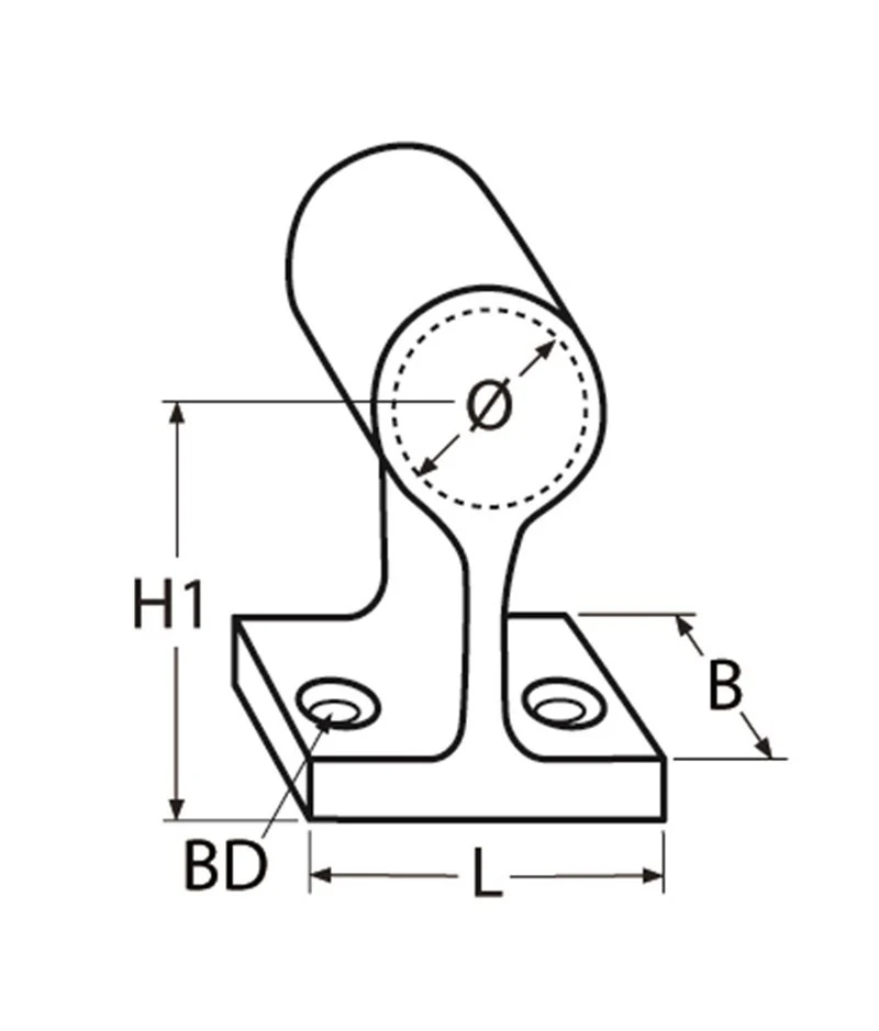 Marinetech 8208422 Handrailing Eindstuk 60° 22mm - Image 2