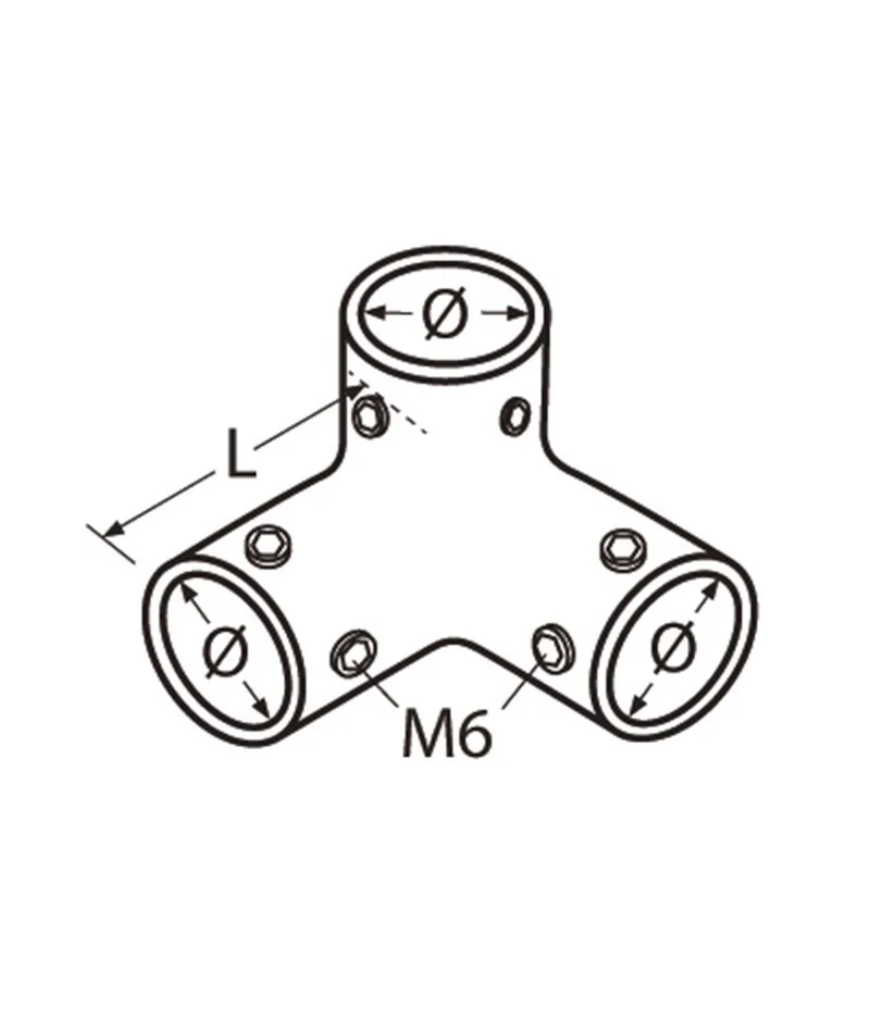 Marinetech 8211425 Railing Drieweg Hoekconnector 25mm - Image 2