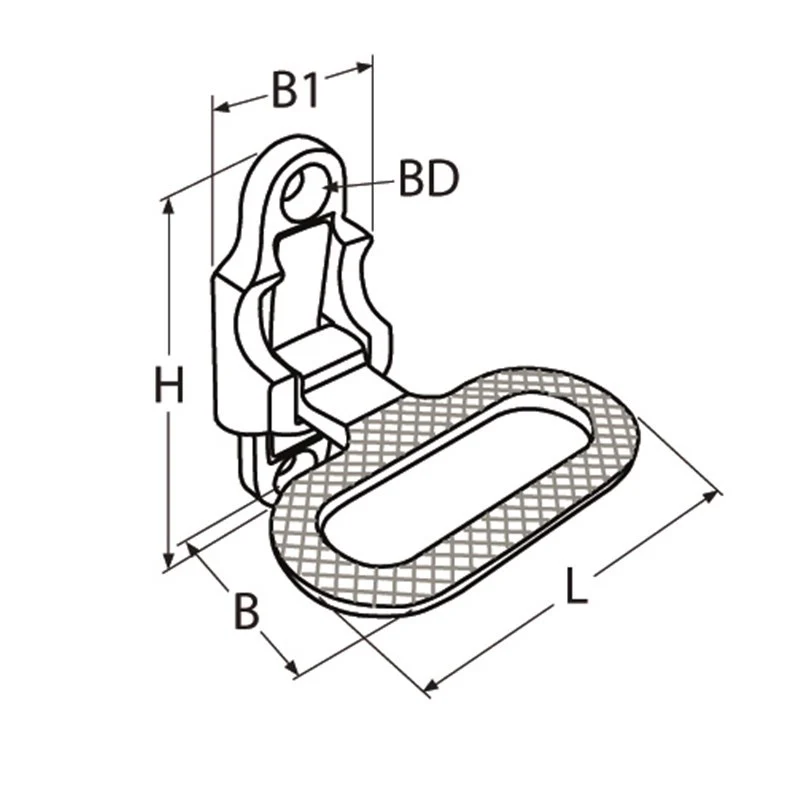 Marinetech 82444108 53 Masttrede Klapbaar 108x53 mm - Image 2