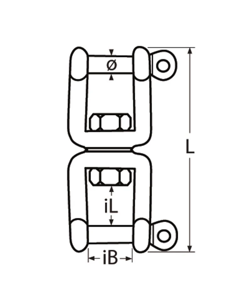 Marinetech 8256408 Dubbele Wartelsluiting 8mm x 94mm BL: 2500kg - Image 2