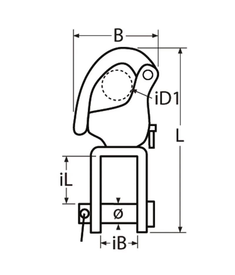 Marinetech 82624070 Snapsluiting met Schroefwartel 70mm BL: 1.900kg - Image 2