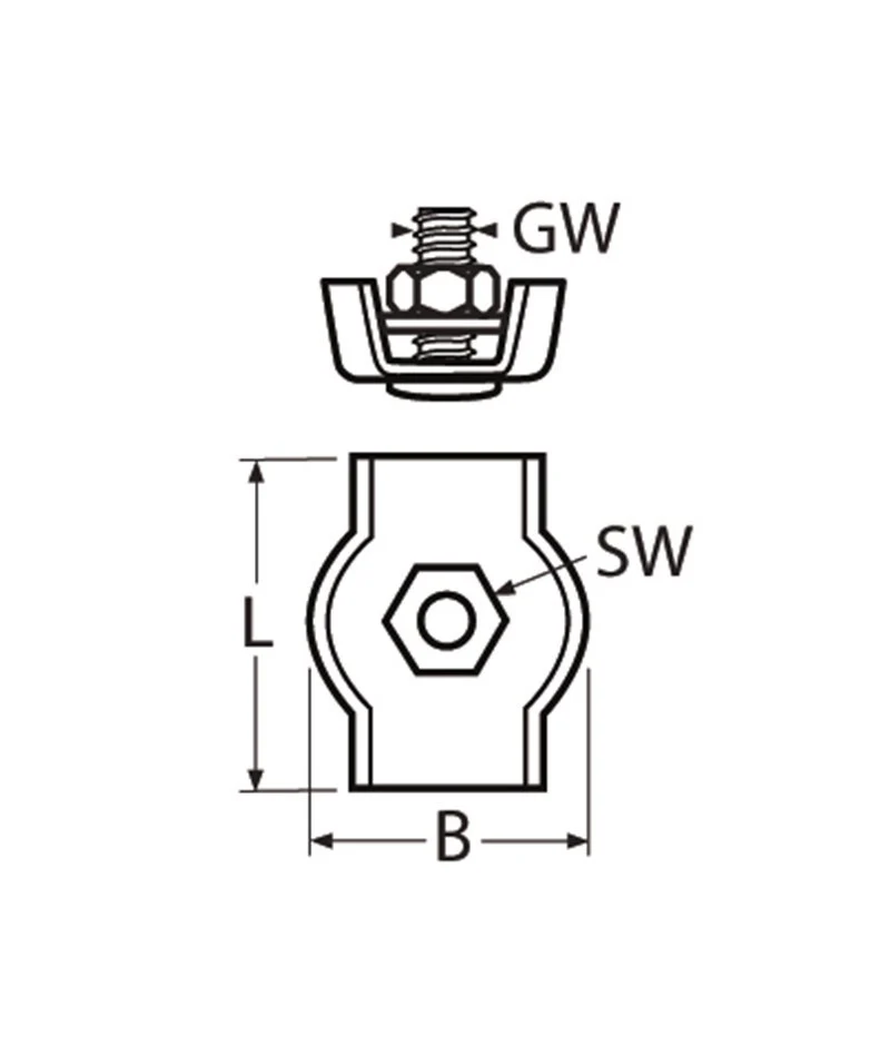 Marinetech 8304406 Staaldraadklem Simplex 6mm - Image 2