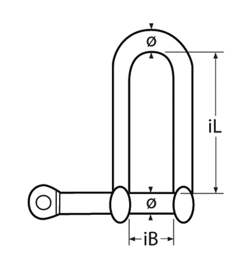 Marinetech 8331405 D-Sluiting Lang Borgbout 5mm BL:1.100kg - Image 2