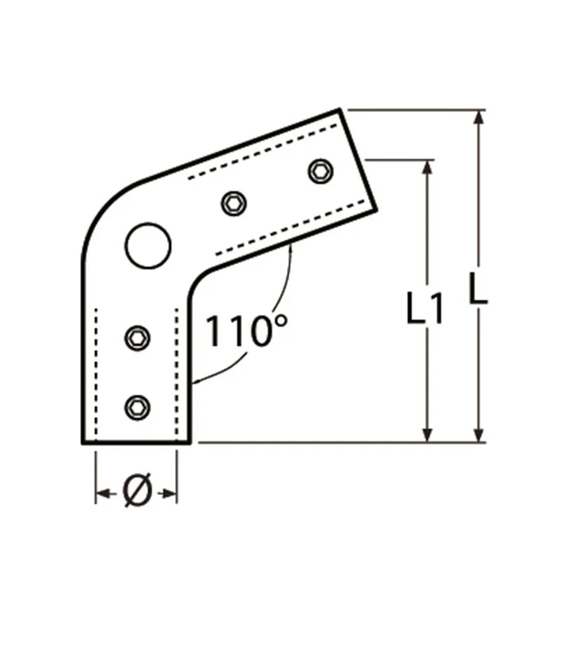 Marinetech 8565422 Railing Hoekconnector 110° 22mm - Image 2
