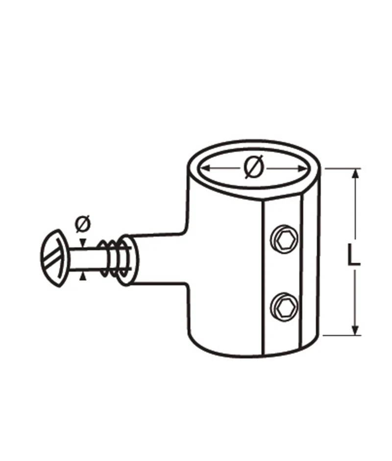 Marinetech 8658425 buiskap middenconnector met T-schroef 25mm - Image 2