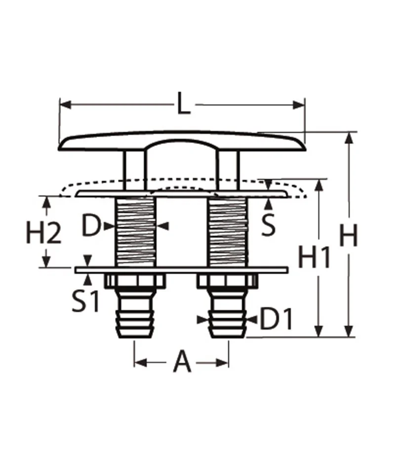 Marinetech 88274200 Kikker Verzinkbaar 200x70 mm - Image 2