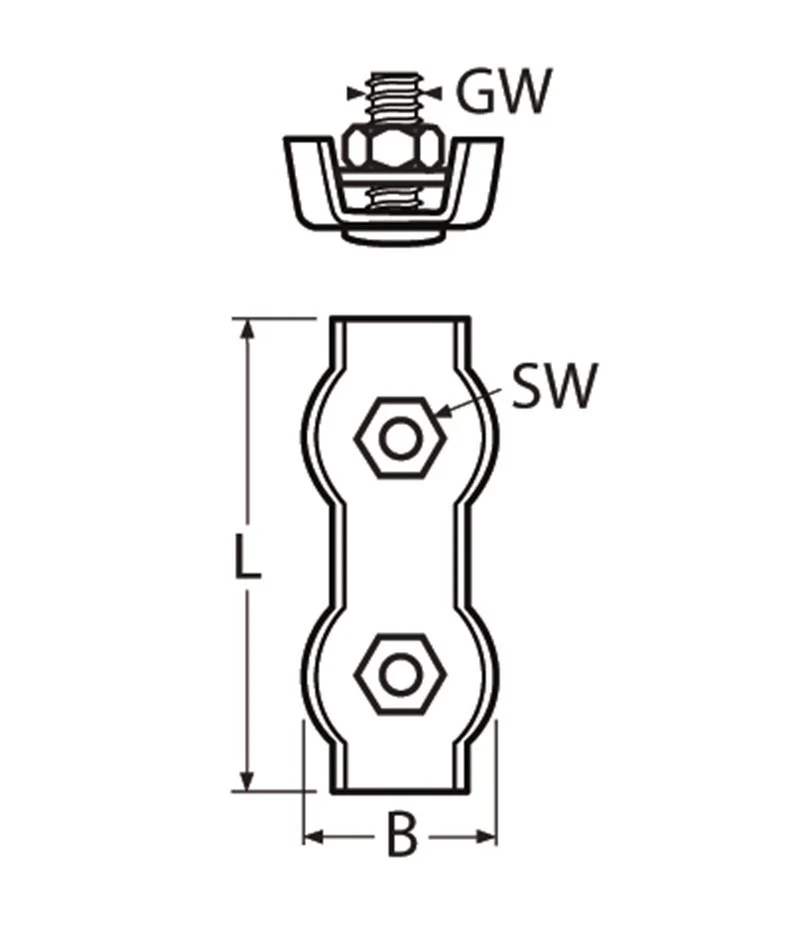 Marinetech Staaldraadklem Duplex 6mm - Image 2