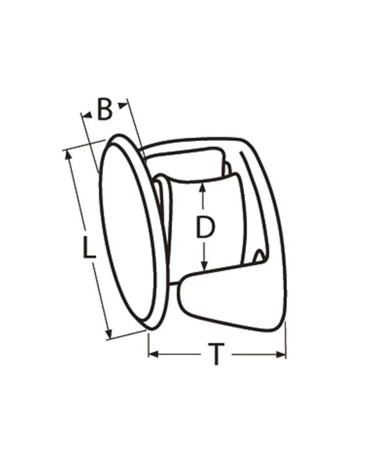 Marinetech Fenderlijnhouder ø 18 mm draaibaar 63x25 mm - Image 3