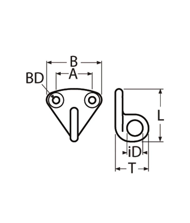 Marinetech Fenderoog A4 ø 10 mm 30x35 mm - Image 3