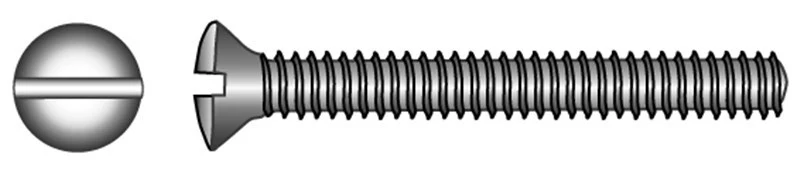 Marinetech Metaalschroef + Moer LK/Zaagsnede M6x30 (4stk) DIN964