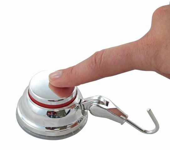 Marinetech One-touch zuignap haak voor hand- & theedoek belastbaar tot 3 kg