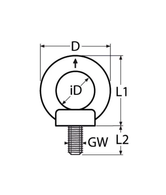 Marinetech Oogschroef Gesmeed M8 (DIN 580) - Image 2