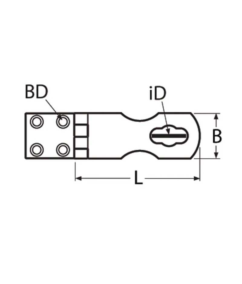 Marinetech Overvalscharnier afmetingen l x b x dikte: 67x24mm - Image 2