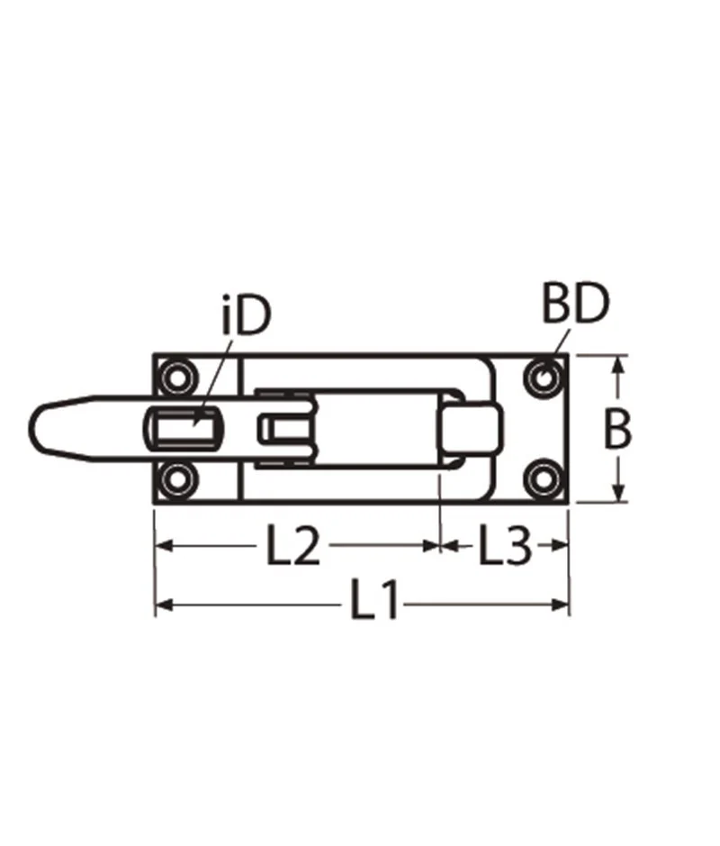 Marinetech Overvalscharnier 80x28mm afmetingen l x b: 75x28mm - Image 2